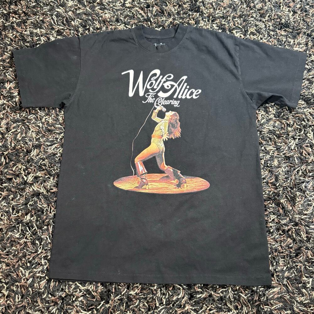 Wolf‎ Alice The Clearing Tour Black T Shirt Sz Medium New w/Flaws